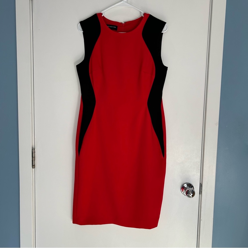 Jones New York Vibrant Red Sheath Dress Size 6